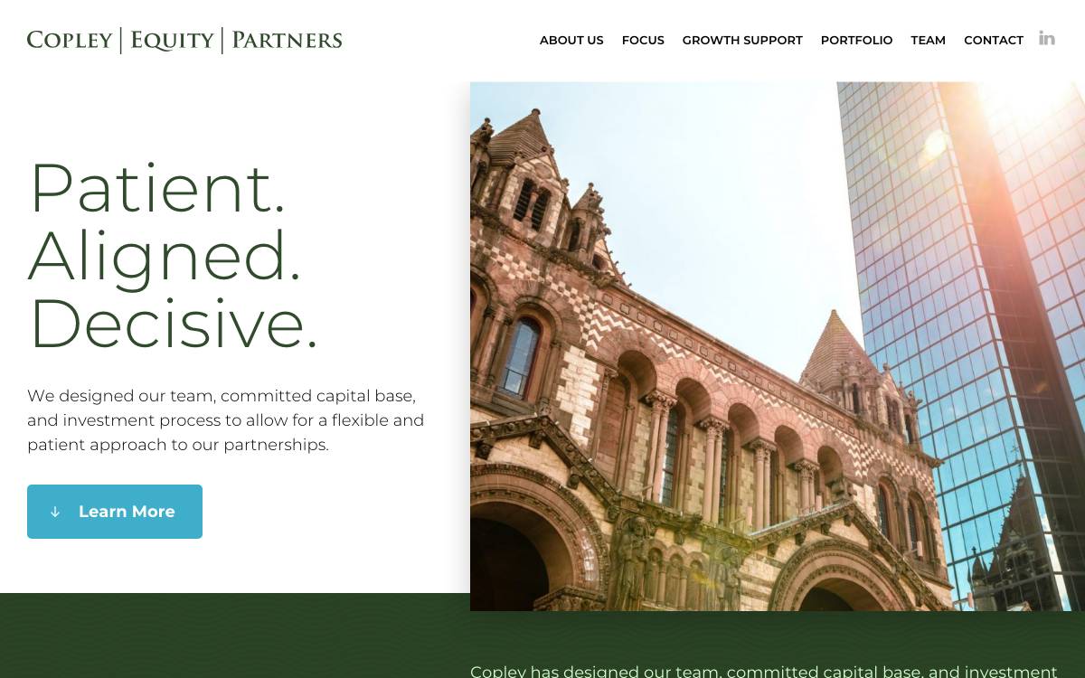 Copley Equity Partners LLC website preview