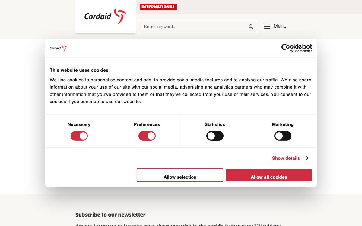 Cordaid Investment Management website preview
