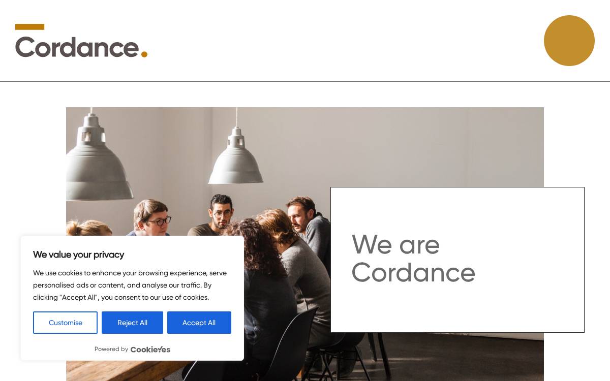 Cordance website preview