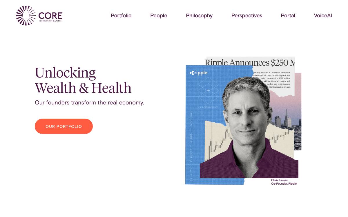 Core Venture Capital website preview
