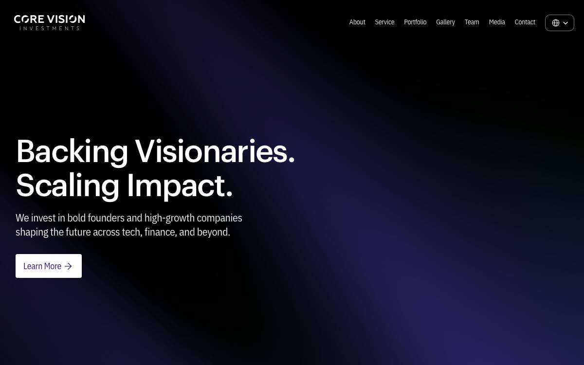 Core Vision Ventures website preview
