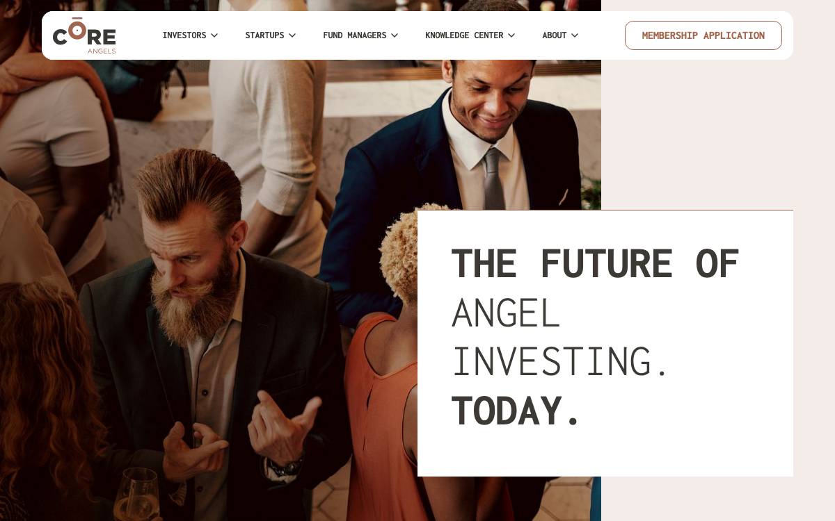 COREangels website preview