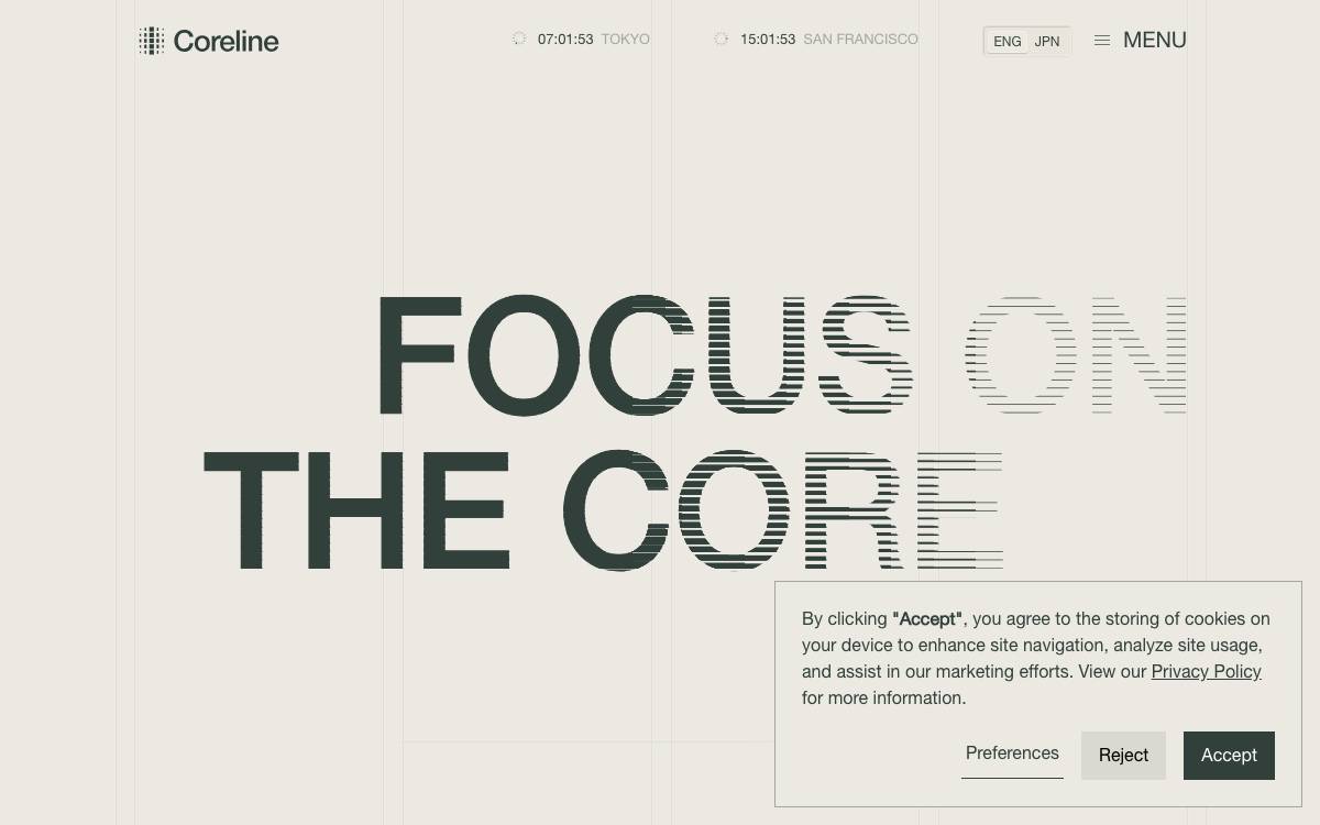 Coreline Ventures website preview