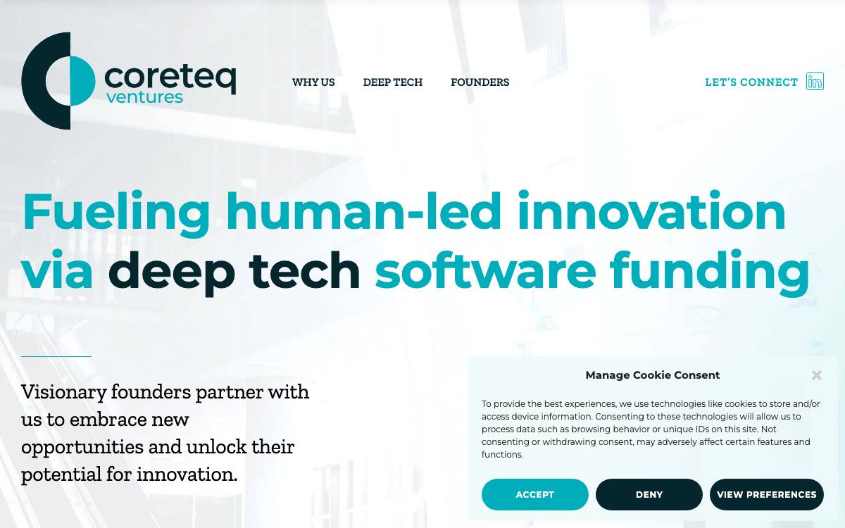 coreteq ventures website preview