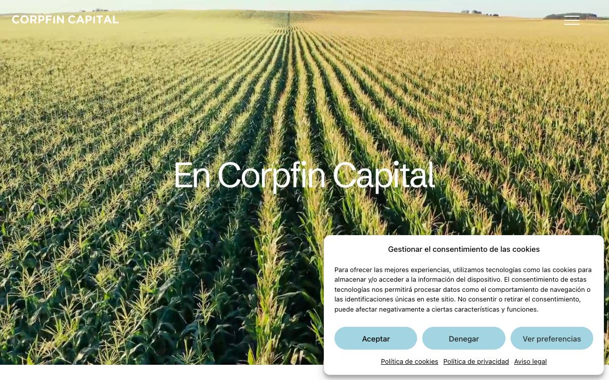 Corpfin Capital website preview