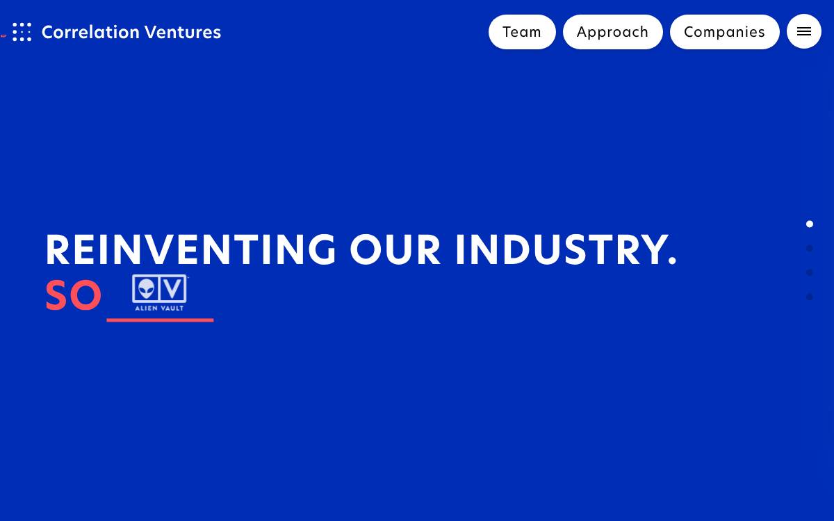 Correlation Ventures website preview