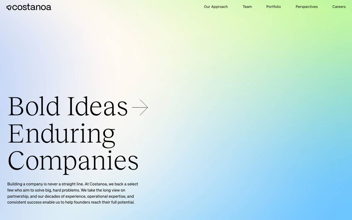 Costanoa Ventures website preview