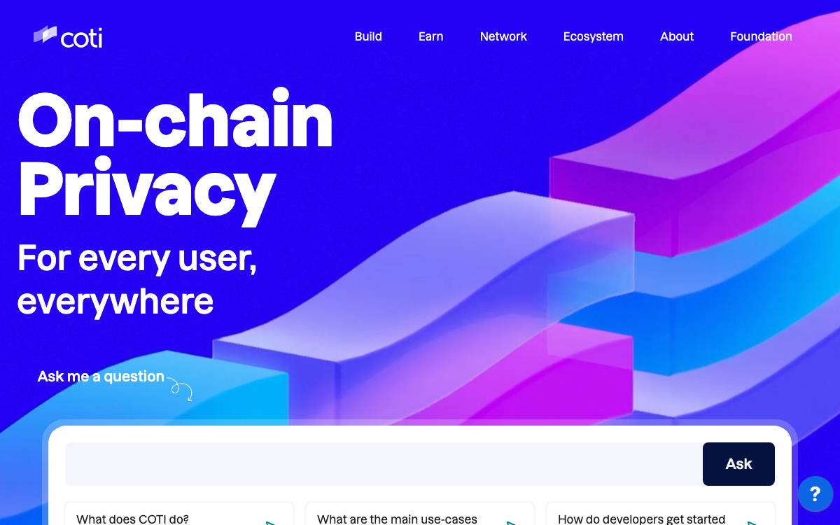 Coti Network website preview