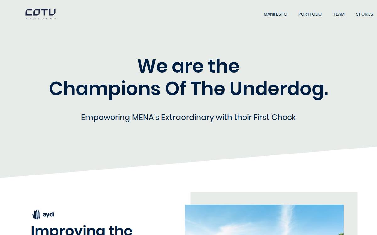 COTU Ventures website preview
