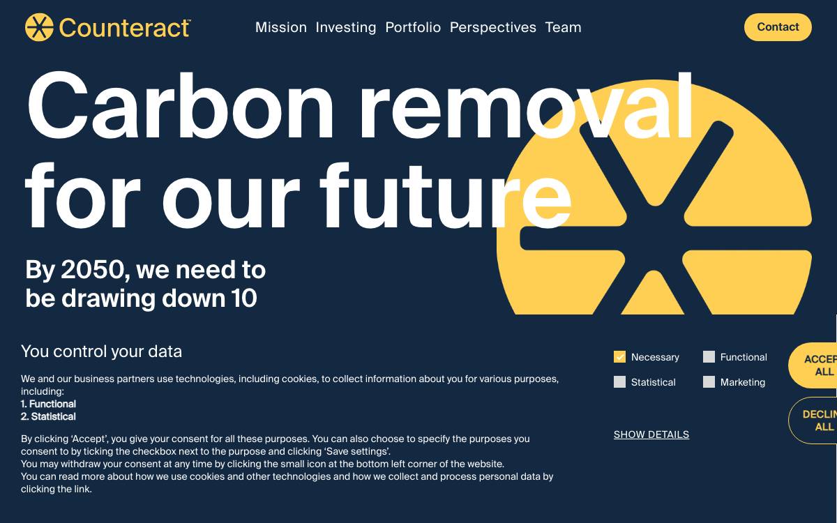 Counteract One website preview