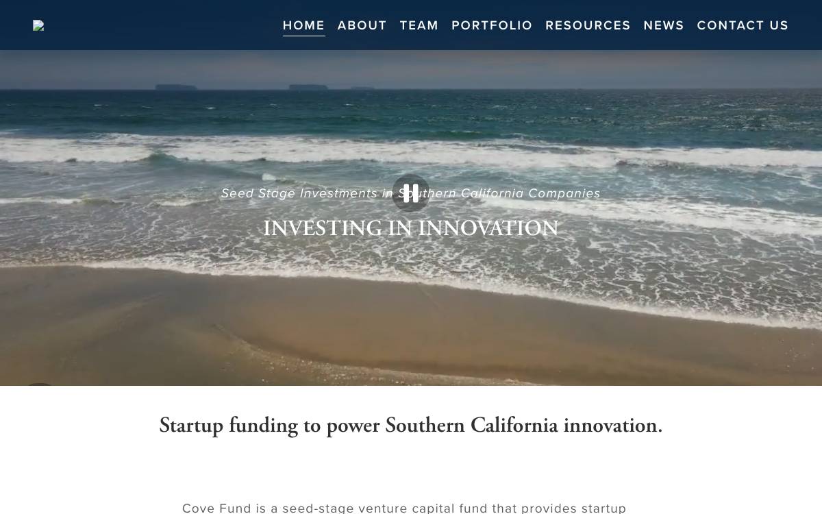 Cove Fund website preview