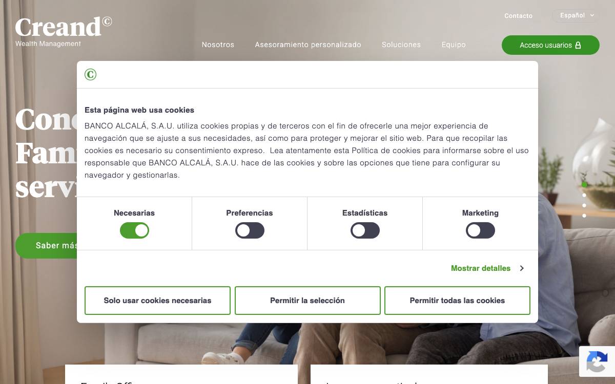 Creand Wealth Management – Family Office website preview