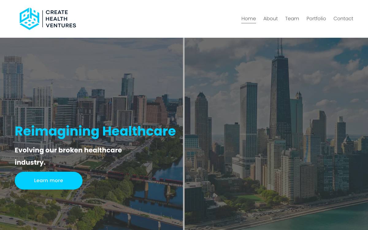 CREATE HEALTH VENTURES website preview