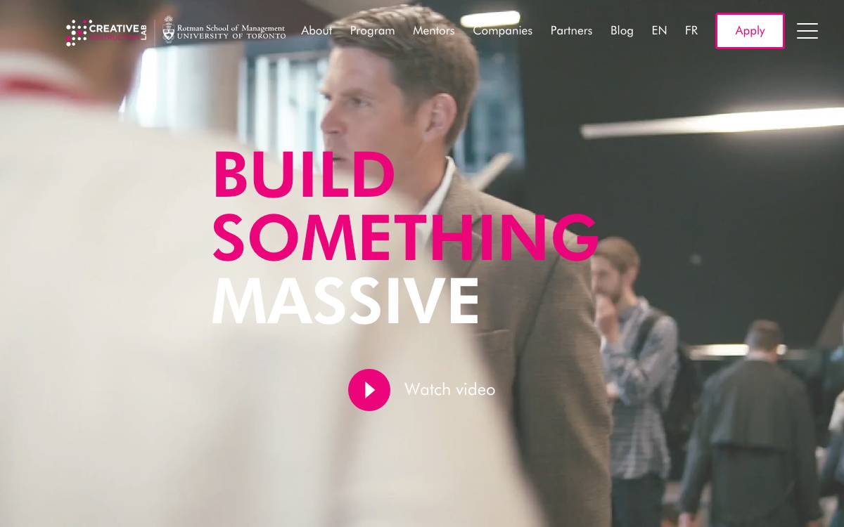 Creative Destruction Lab (CDL) website preview