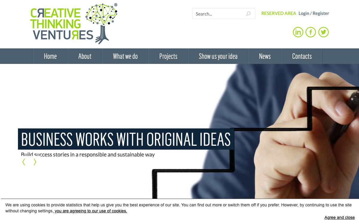 Creative Thinking Ventures website preview