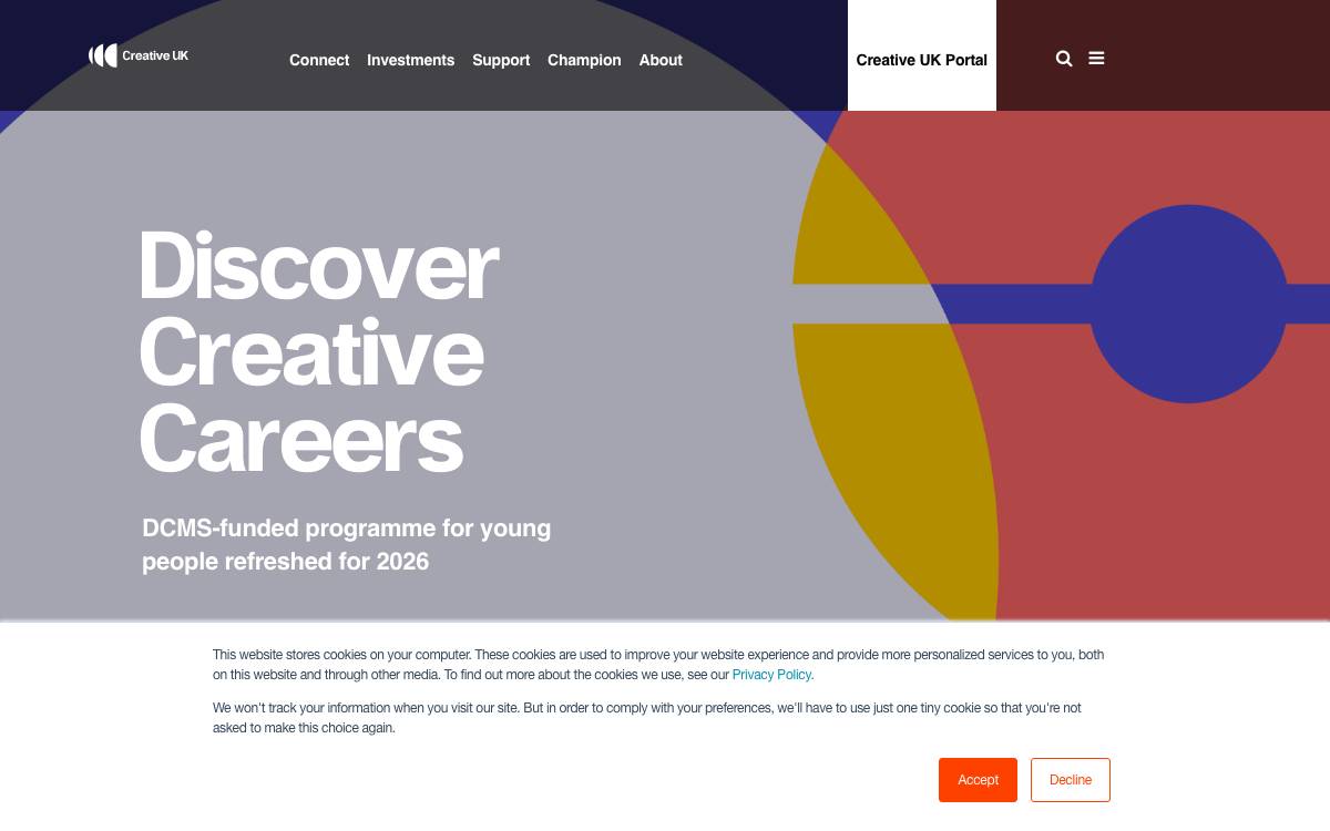 Creative UK website preview
