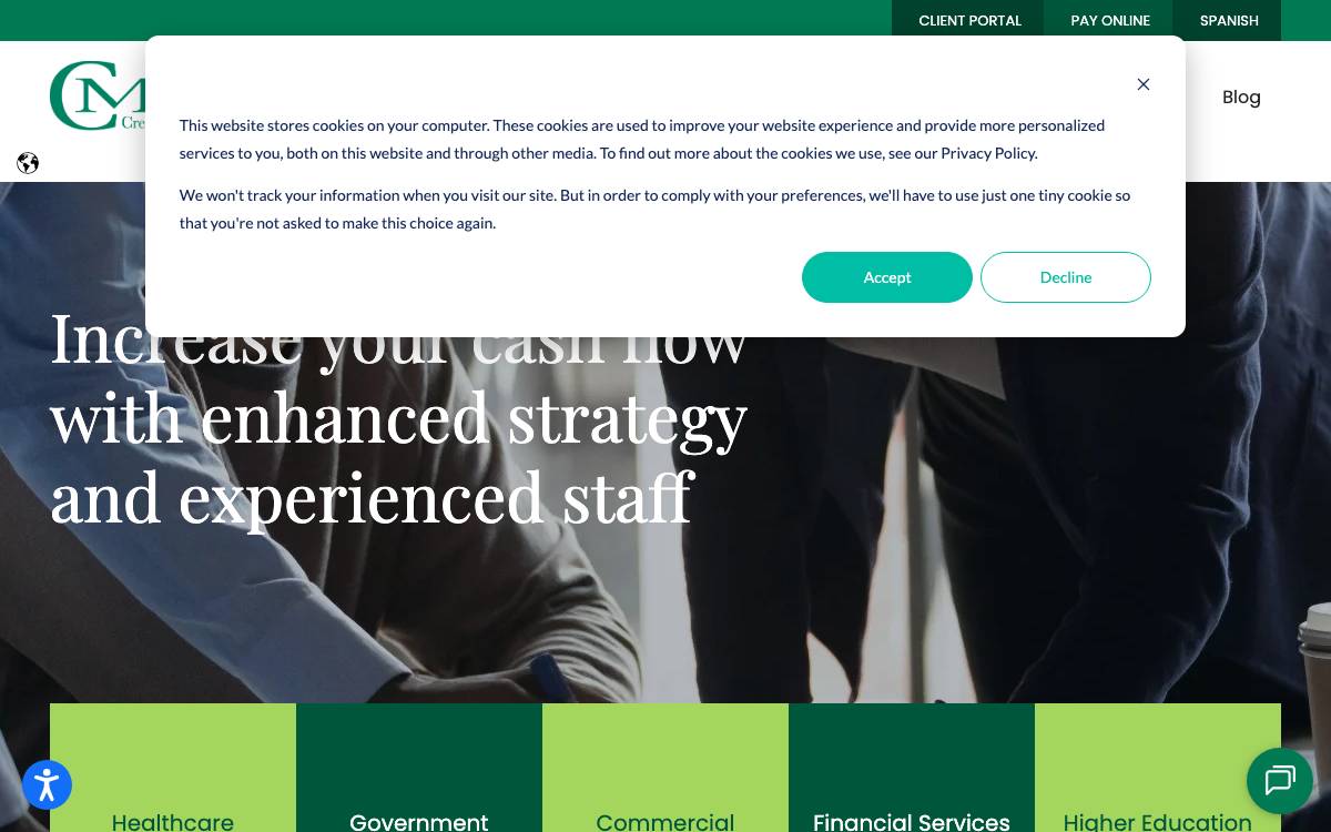 Credit Management Company website preview