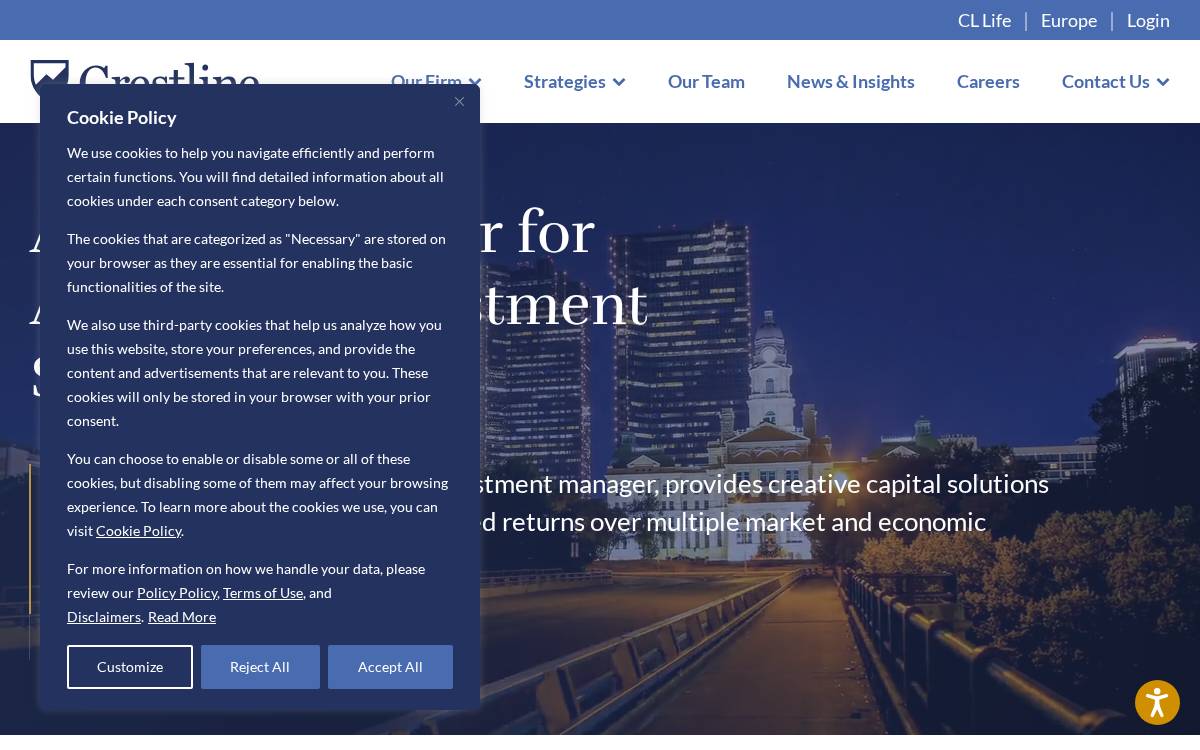 Crestline Investors website preview