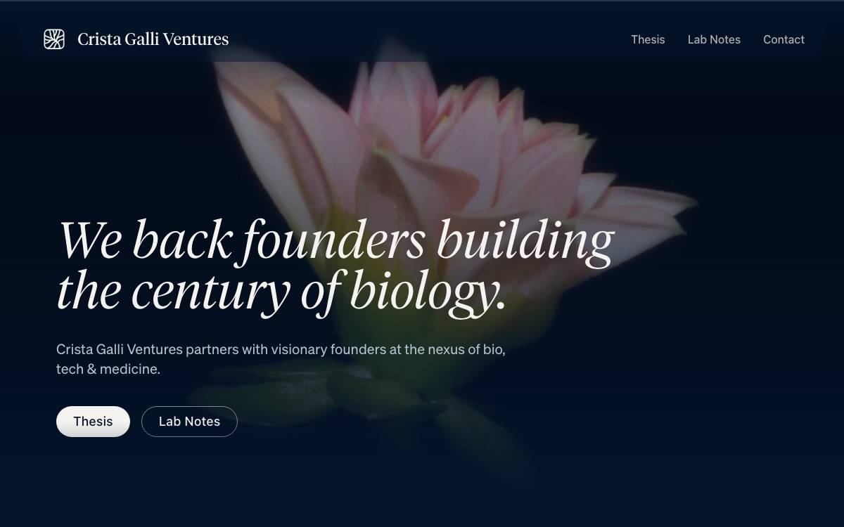 Crista Galli Ventures website preview