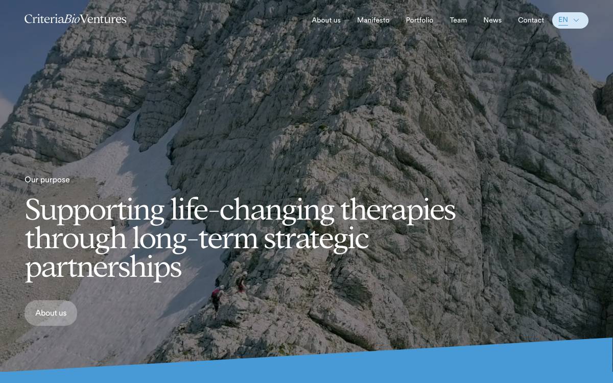 Criteria Bio Ventures website preview