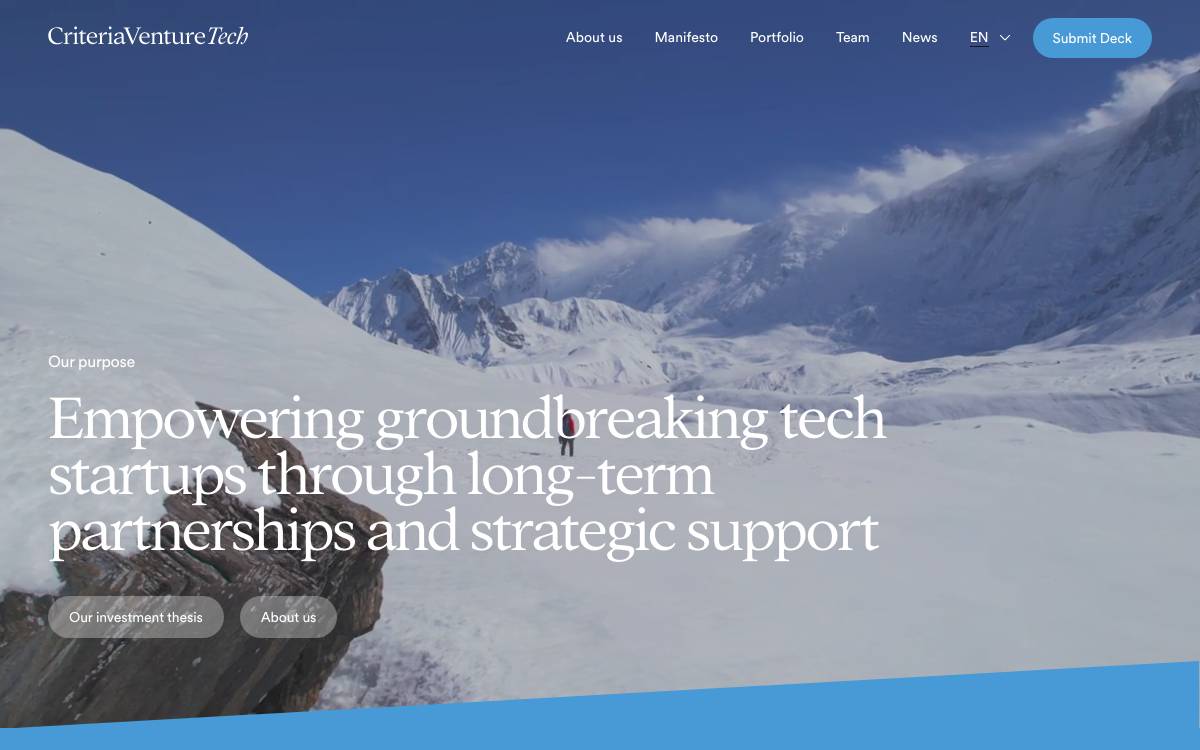 Criteria Venture Tech website preview