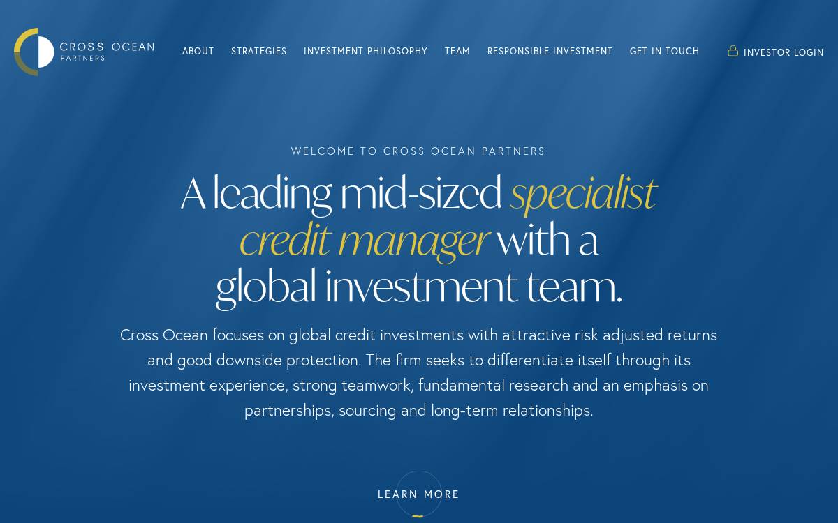 Cross Ocean Partners website preview