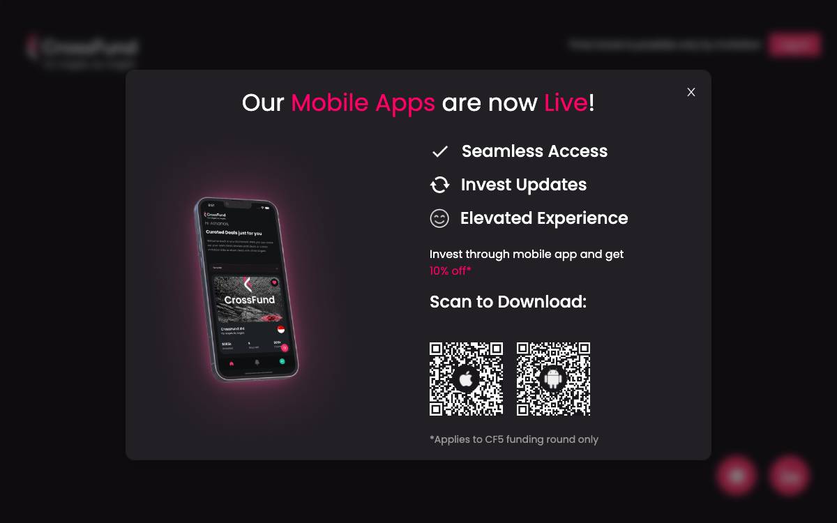 CrossFund website preview