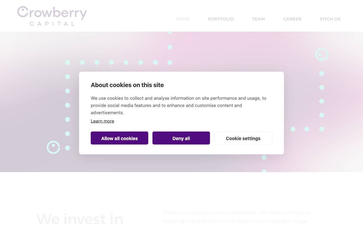 Crowberry Capital website preview