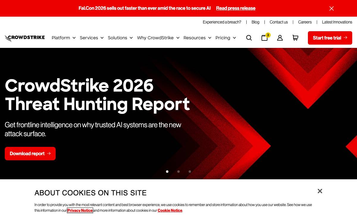 CrowdStrike website preview