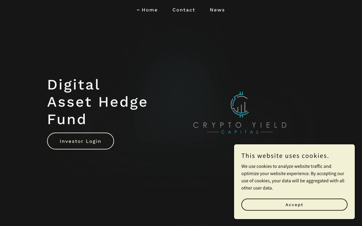Crypto Yield Capital website preview