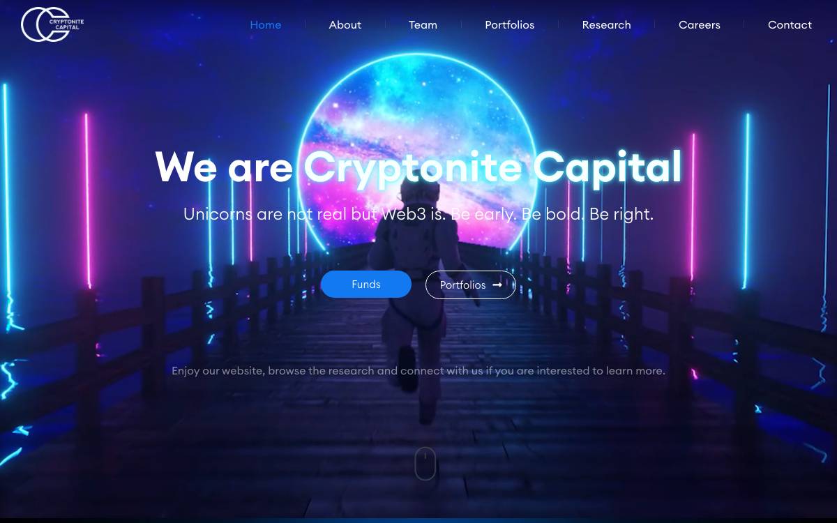 Cryptonite Capital website preview