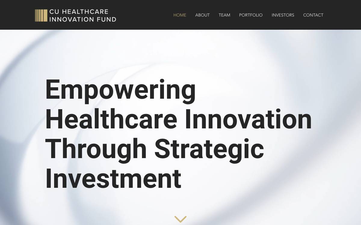 CU Healthcare Innovation Fund website preview