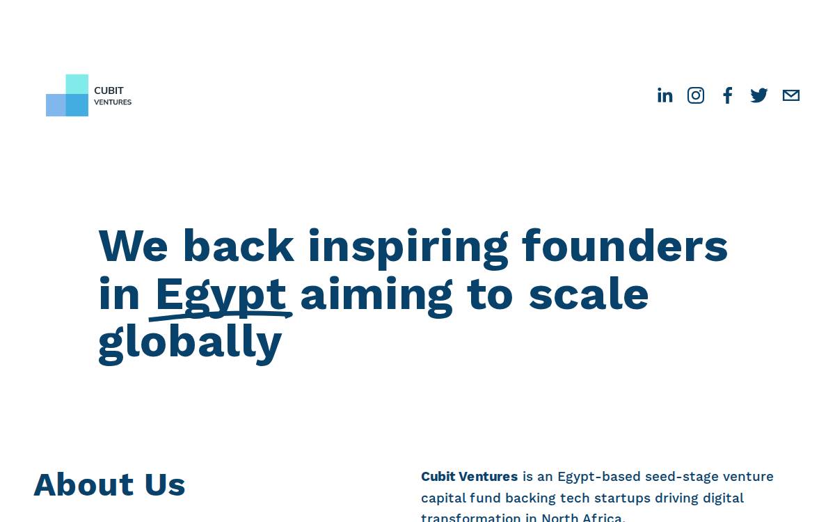 Cubit Ventures website preview