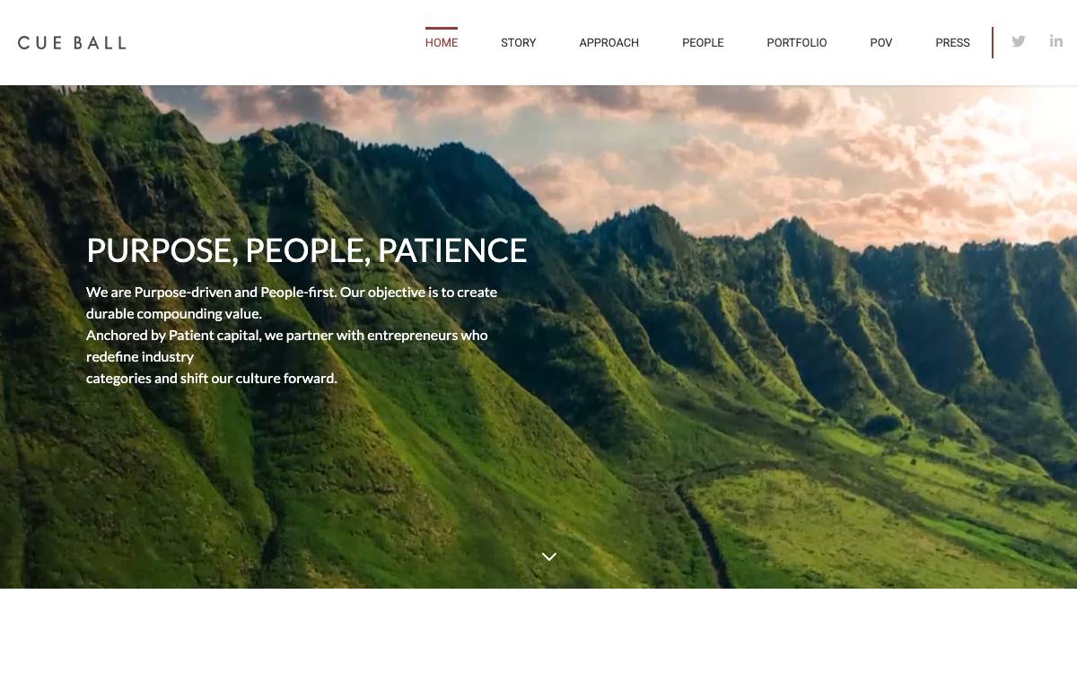 Cue Ball website preview