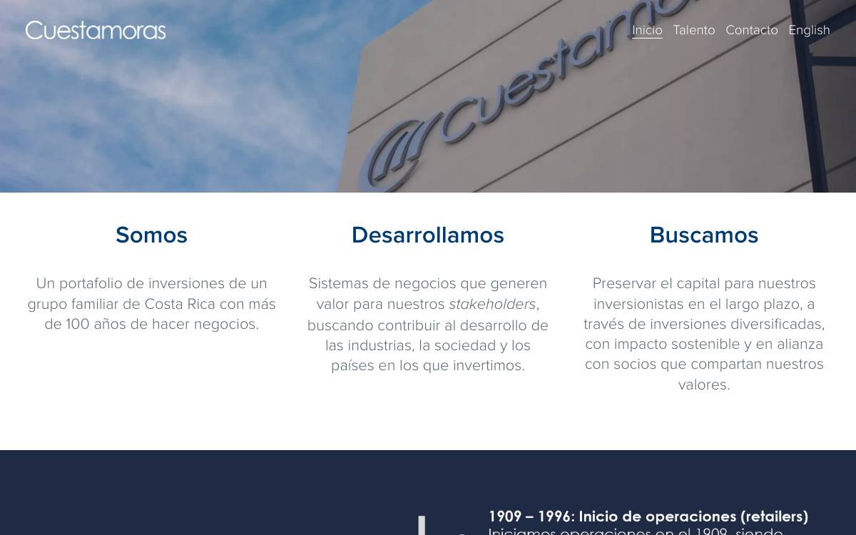 Cuestamoras website preview