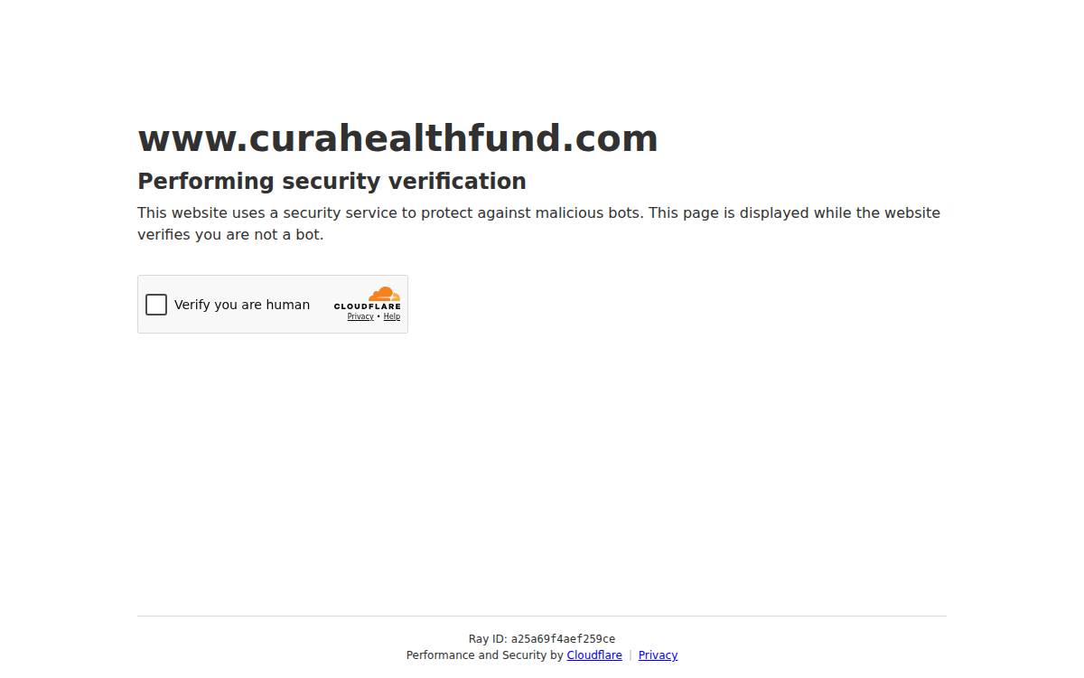 Cura Health website preview