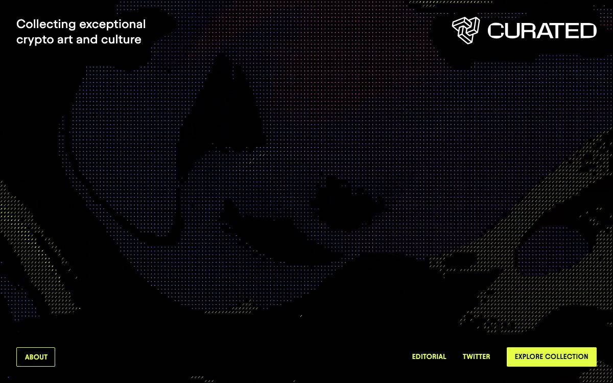 CuratedXYZ website preview