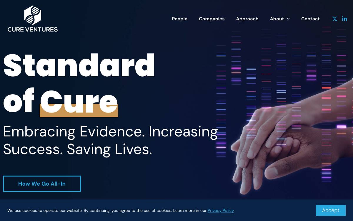 Cure Ventures website preview