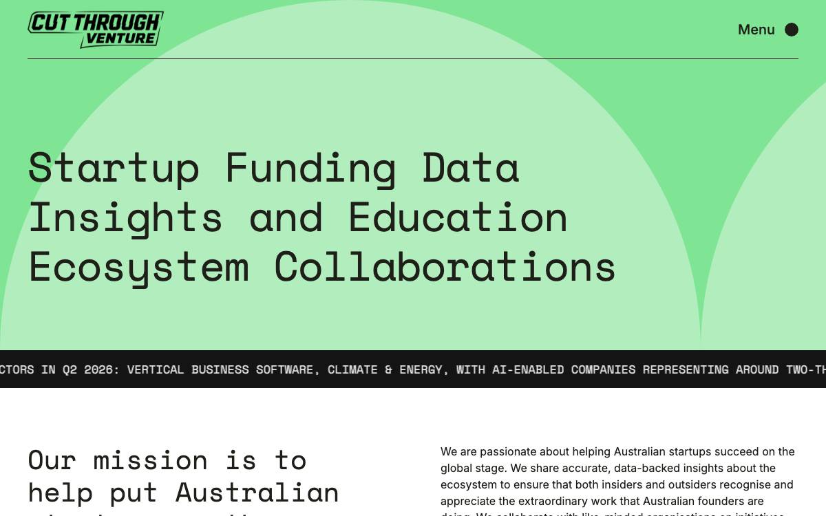 Cut Through Venture website preview
