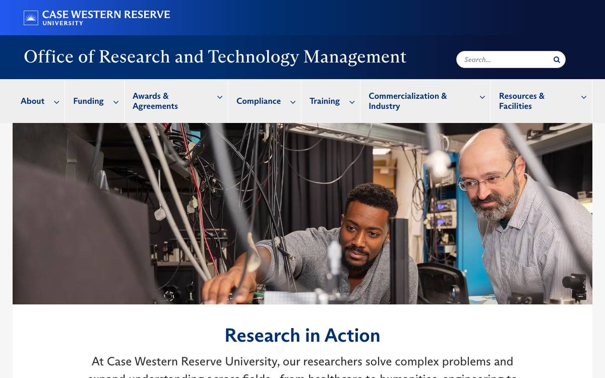 CWRU Technology Ventures website preview