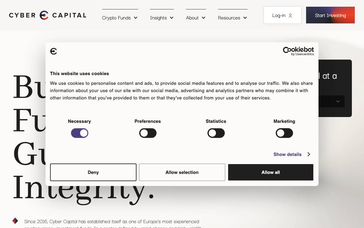 Cyber Capital website preview
