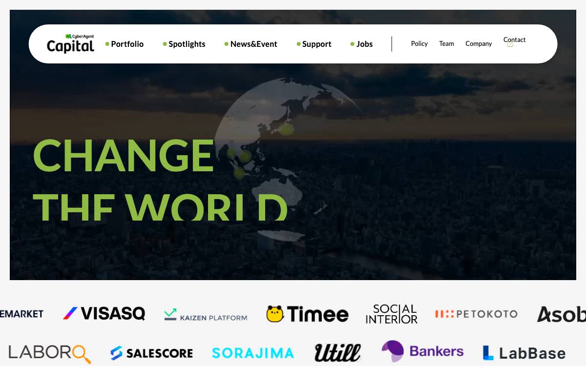 CyberAgent Capital website preview