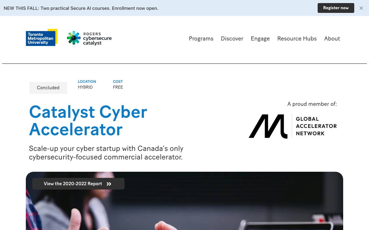 Cybersecure Catalyst website preview