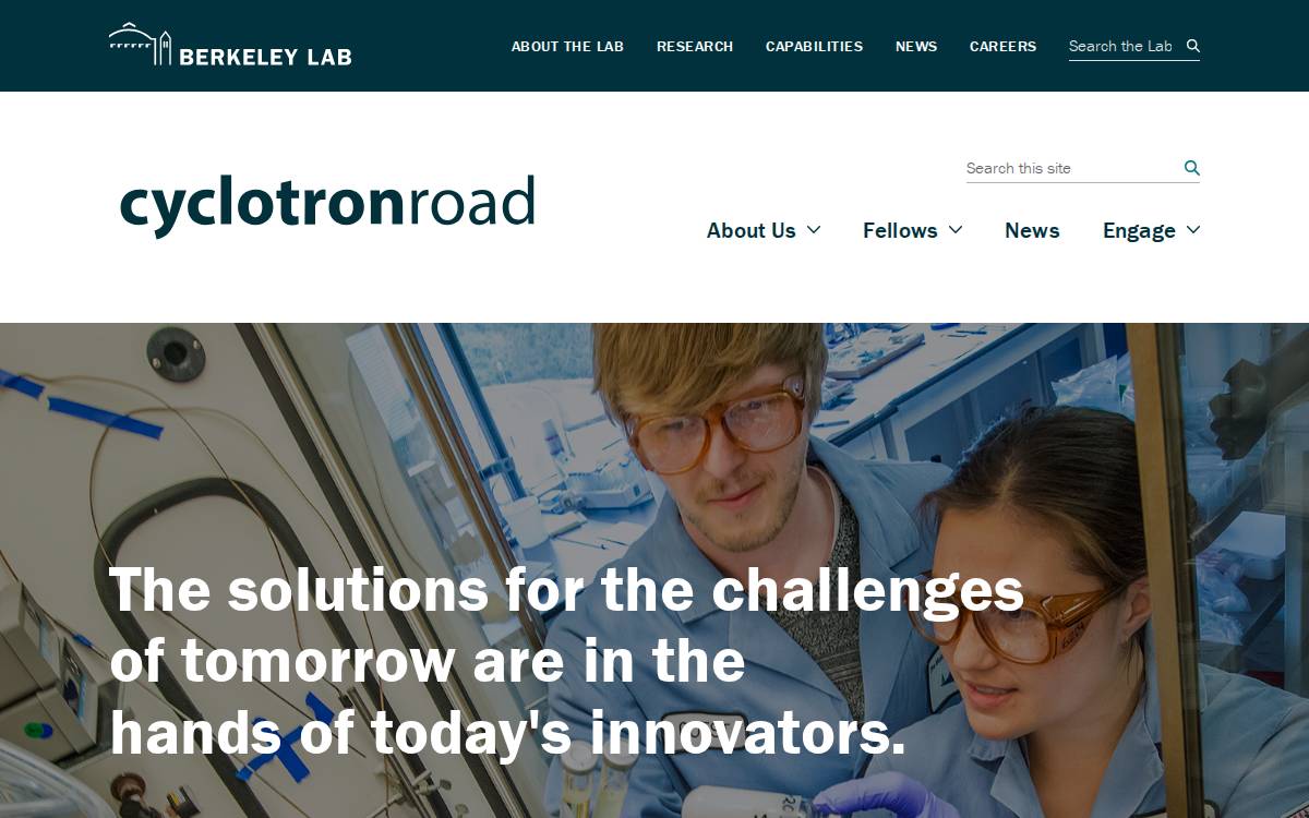 Cyclotron Road website preview