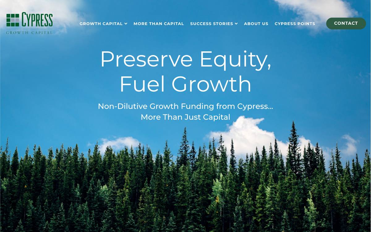 Cypress Growth Capital website preview