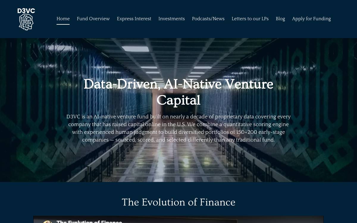 D3VC website preview