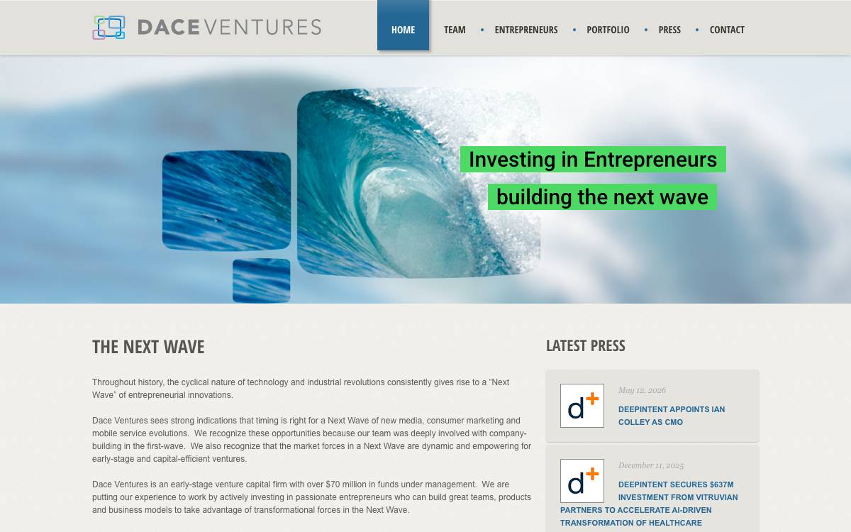 Dace Ventures website preview
