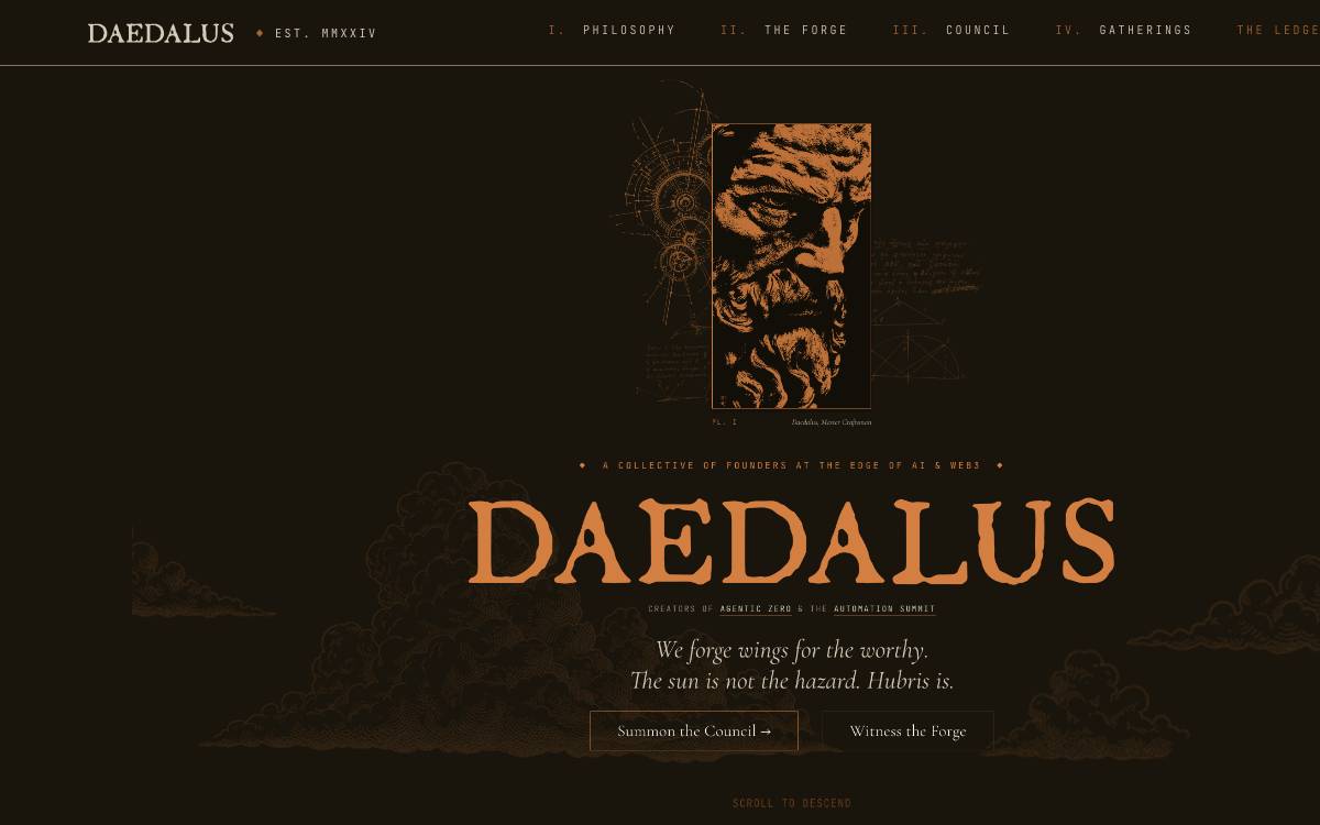 DAEDALUS website preview