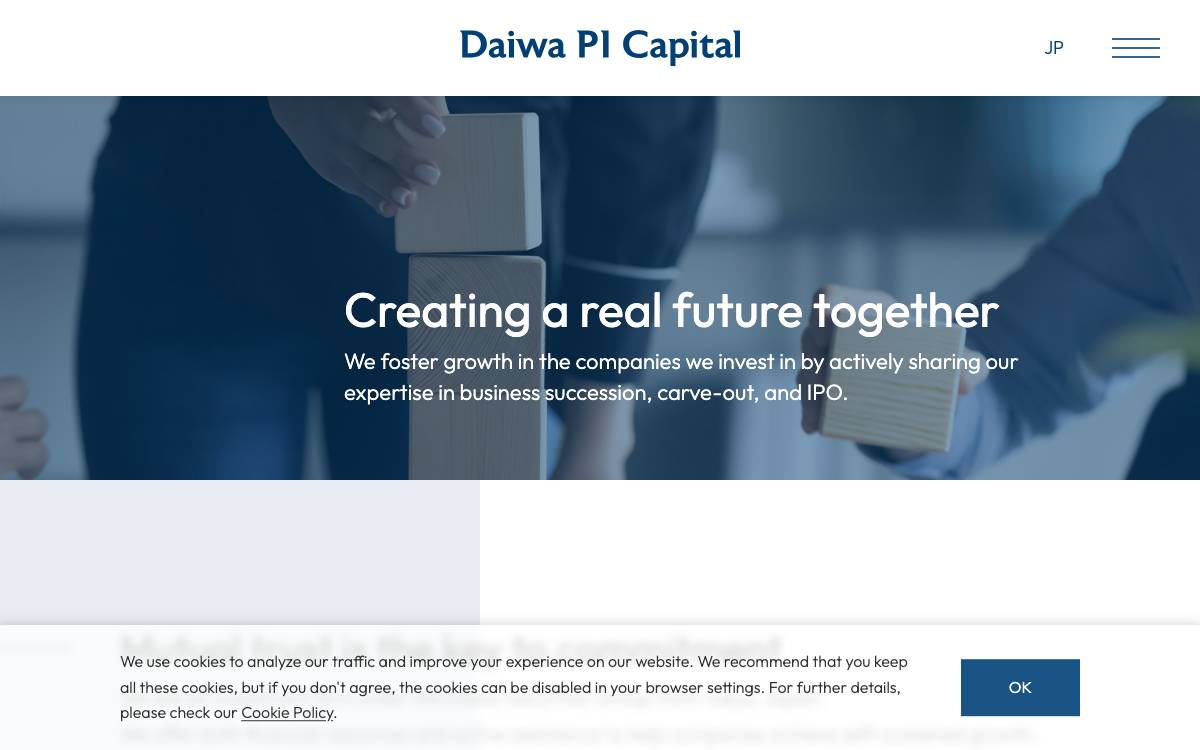 Daiwa PI Capital website preview