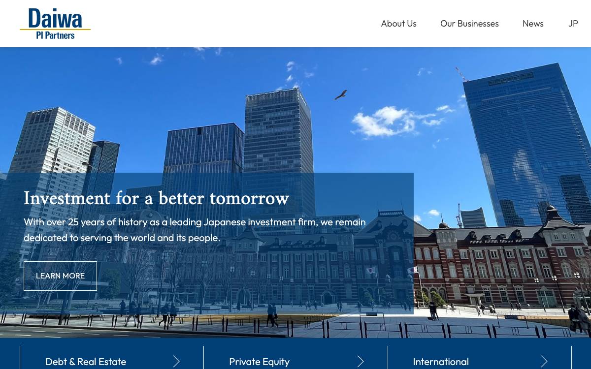 Daiwa PI Partners website preview